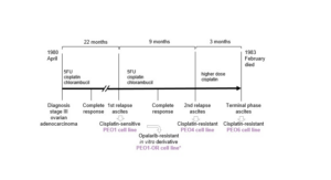 Clinical course of the patient from which PEO1, PEO4 and PEO6 were derived,